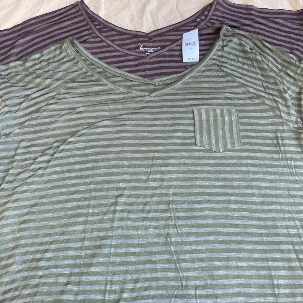 Two Lane Bryant V-neck tees
